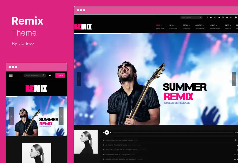 Remix Theme - Music WordPress Theme