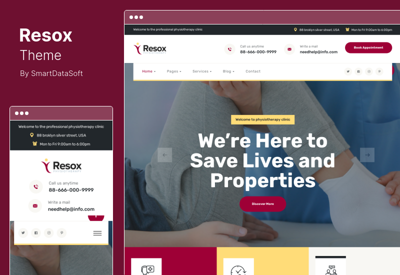 Resox Theme - Physiotherapy WordPress Theme