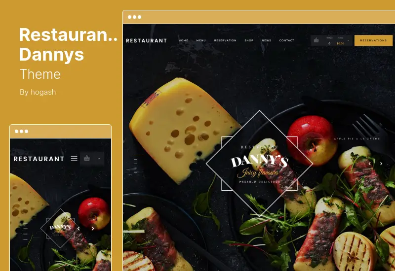 Restaurant Dannys Theme - Clean & Modern Restaurant WordPress Theme