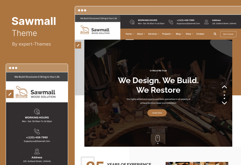 Sawmall Theme - Carpenter and Craftman WordPress Theme