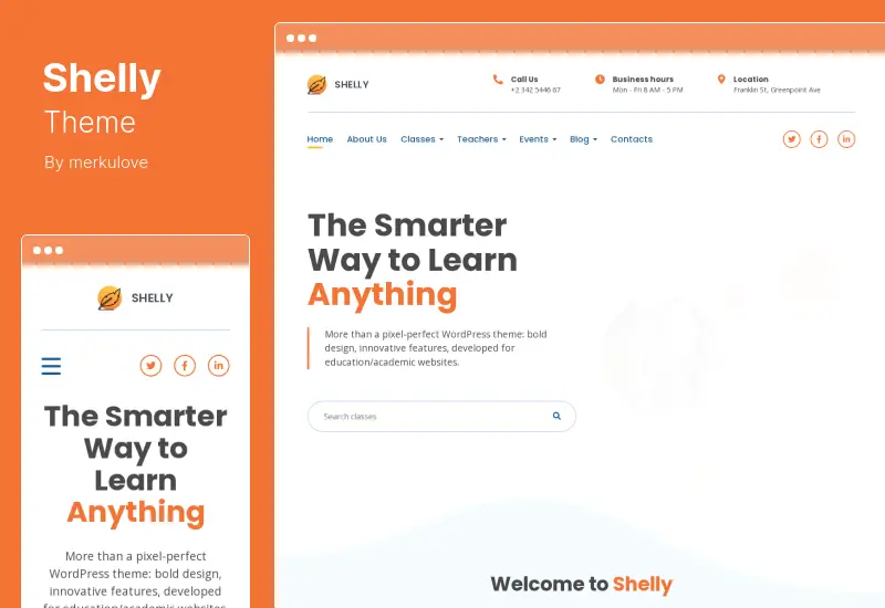 Shelly Theme - School WordPress Theme