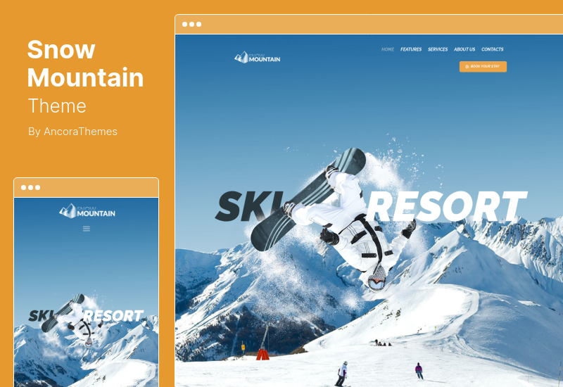 Snow Mountain Theme - Ski Resort & Snowboard School WordPress Theme