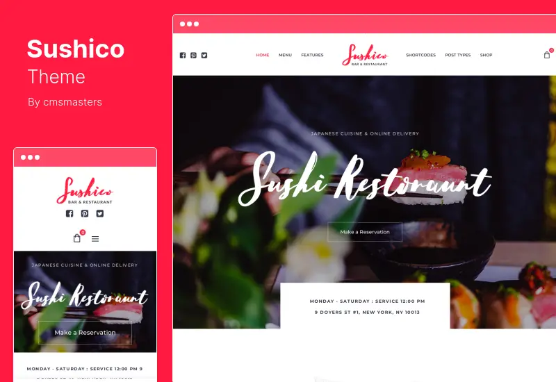 Sushico Theme - Sushi and Asian Food Restaurant WordPress Theme