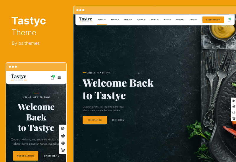 Tastyc Theme - Restaurant WordPress Theme