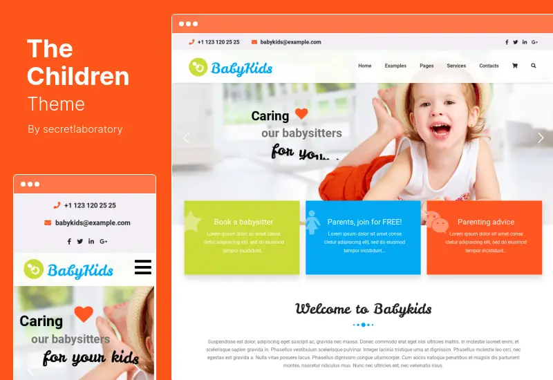 The Children Theme - Kindergarten and Babysitter WordPress Theme
