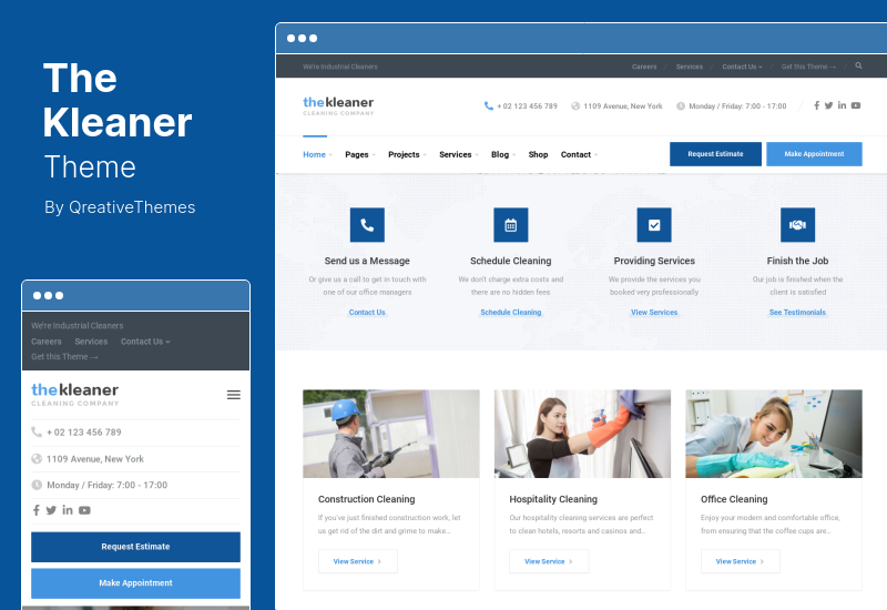 The Kleaner Theme - Industrial Cleaning Company WordPress Theme