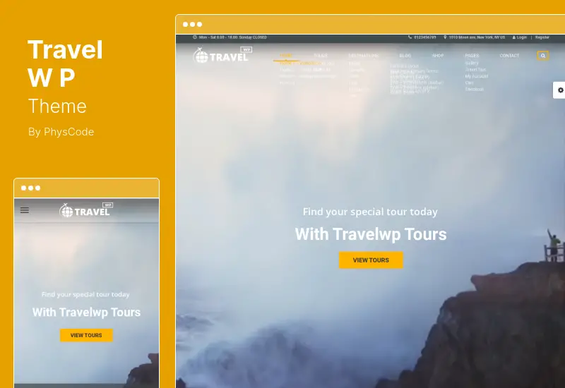 Travel WP Theme - Travel Tour Booking WordPress Theme