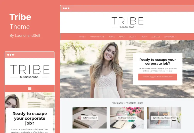 Tribe Theme - Feminine Coach WordPress Theme