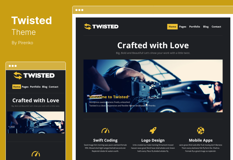 Twisted Theme - Showcase WordPress Theme