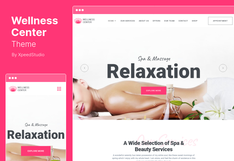 WellnessCenter Theme - Wellness Center and Beauty Spa salon WordPress Theme