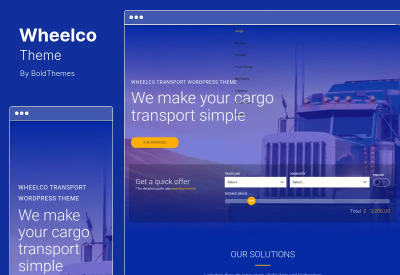Wheelco Theme - Cargo, Transport & Logistics WordPress Theme