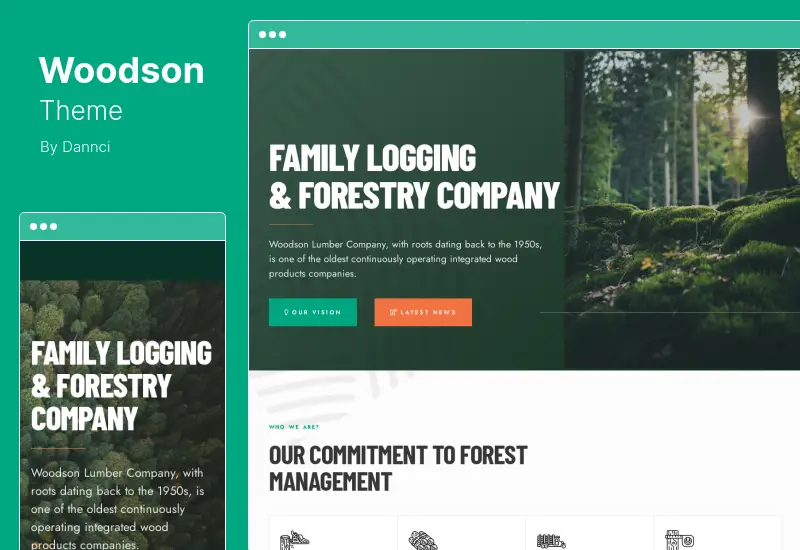 Woodson Theme - Forestry & Logging WordPress Theme