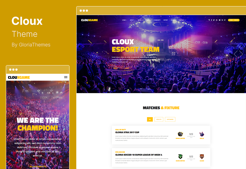 Cloux Theme - Game & Gaming WordPress Theme