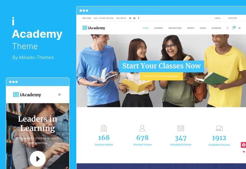 iAcademy Theme - Education ,Online Learning and Learning Management System WordPress Theme