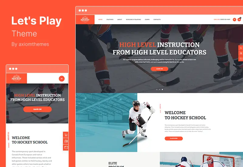 Let's Play Theme - Hockey School & Winter Sports WordPress Theme