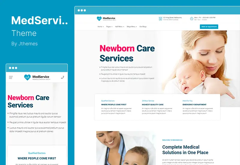 MedService Theme - Medical Clinic and Hospital WordPress Theme