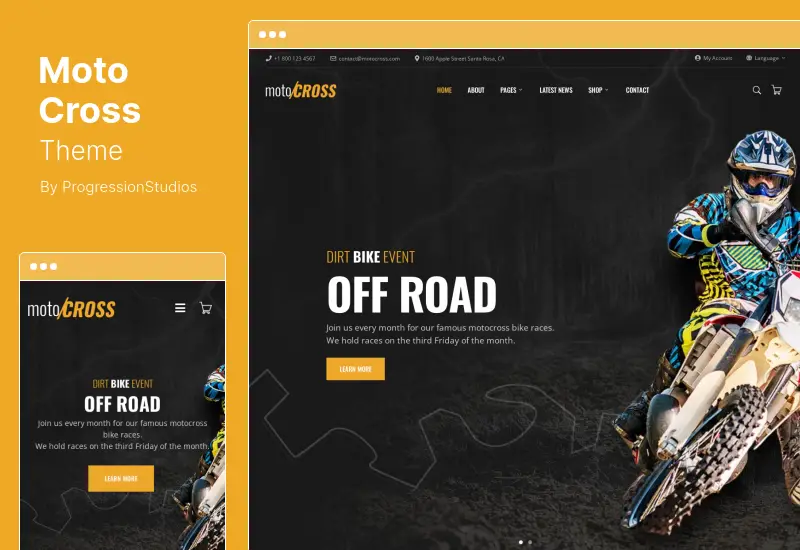 MotoCross Theme - Motorcycle & ATV WordPress Theme