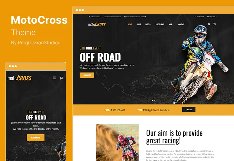 MotoCross Theme - Motorcycle & ATV WordPress Theme