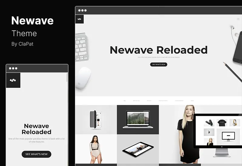 Newave Theme - Responsive One Page Parallax WordPress Theme
