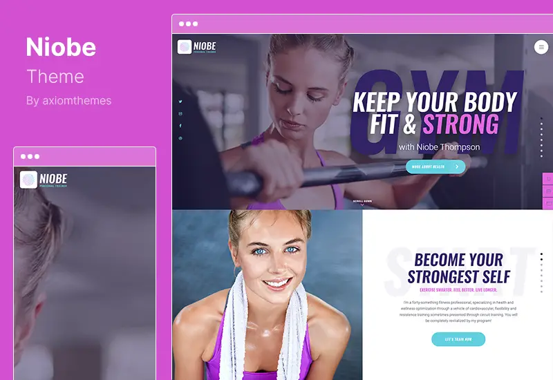 Niobe Theme - A Gym Trainer  Nutrition Coach WordPress Theme