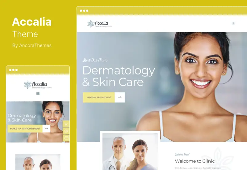 Accalia Theme - Dermatology Clinic & Cosmetology Center Medical WordPress Theme