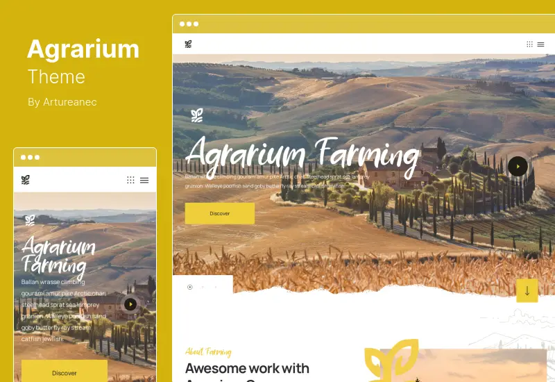 Agrarium Theme - Agriculture & Organic Farm WordPress Theme