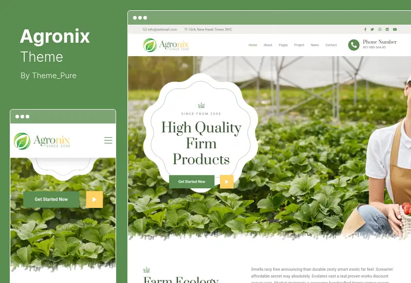 Agronix Theme - Organic Farm Agriculture WordPress Theme