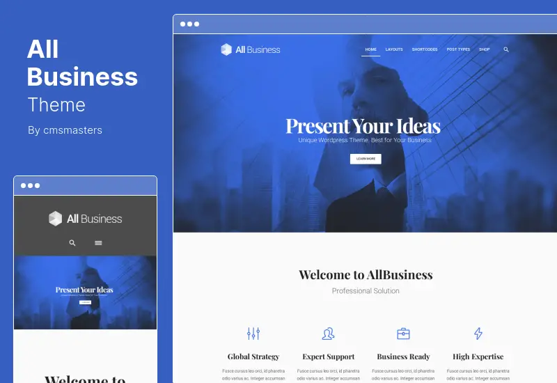 All Business Theme - Company & Corporate Material Design WordPress Theme