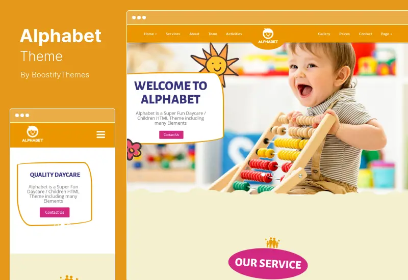 Alphabet Theme - Kids, Children WordPress Theme