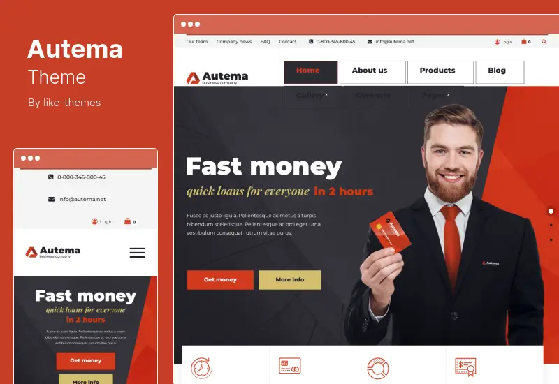 Autema Theme - Quick Loans, Bitcoin, Business Coach and Insurance Agency WordPress Theme