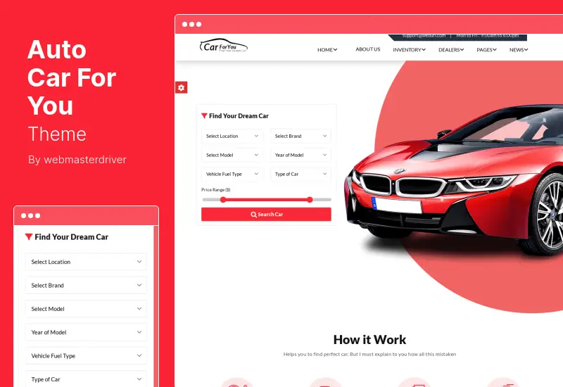 Auto CarForYou Theme - Responsive Car Dealer WordPress Theme