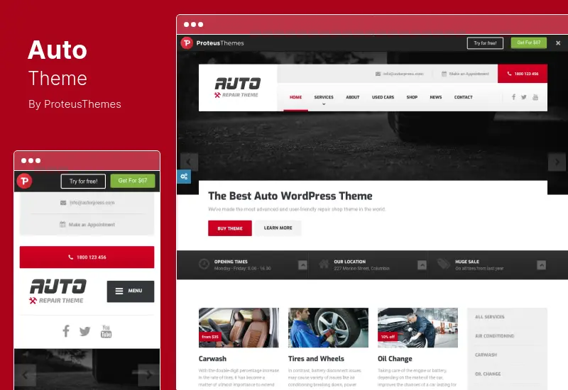 Auto Theme - WordPress Theme for Mechanic, Car Dealers and Repair Shops