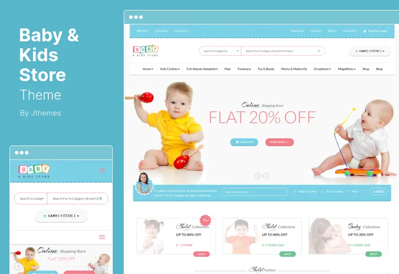 Baby & Kids Store Theme - Baby & Kids Store eCommerce WooCommerce WordPress Theme