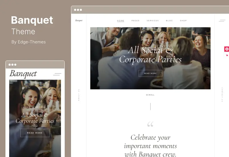 Banquet Theme - Catering and Event Planning WordPress Theme