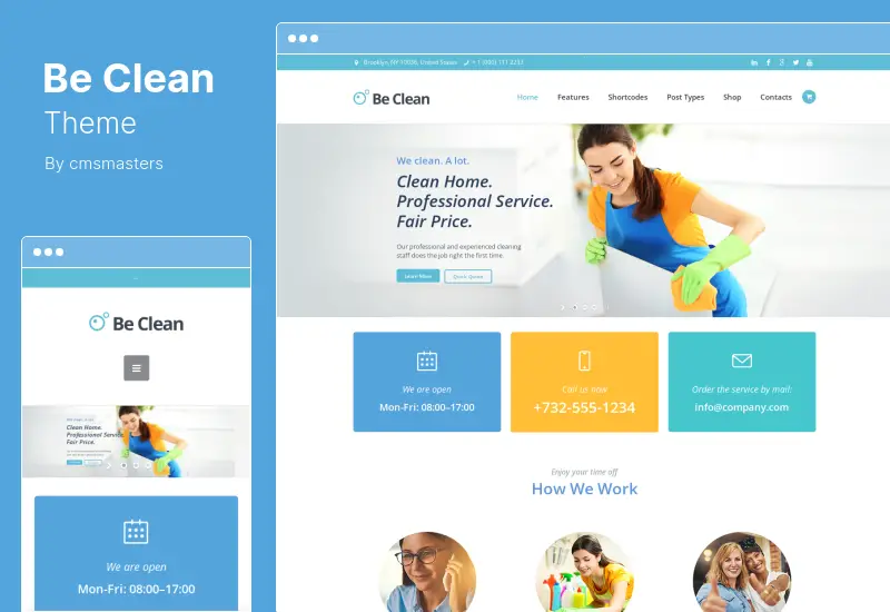 Be Clean Theme - Cleaning Company, Maid Service & Laundry WordPress Theme