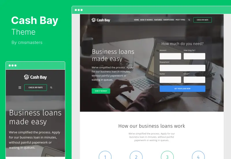 Cash Bay Theme - Banking and Payday Loans WordPress Theme