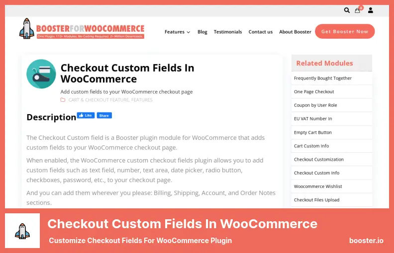 Checkout Custom Fields In WooCommerce Plugin -  Customize Checkout Fields for WooCommerce Plugin 