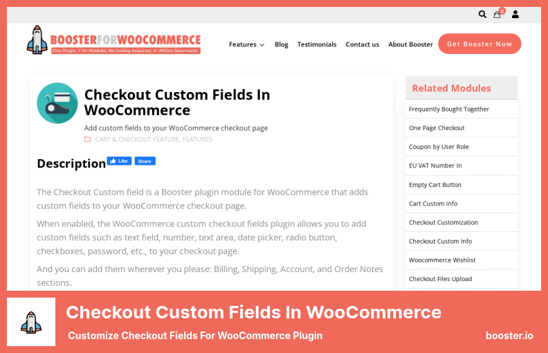 Checkout Custom Fields In WooCommerce Plugin -  Customize Checkout Fields for WooCommerce Plugin 