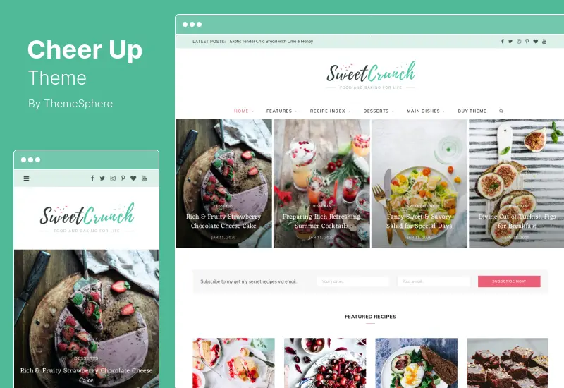 CheerUp Theme - Food, Blog & Magazine WordPress Theme