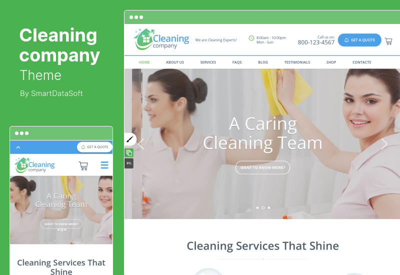 Cleaning company Theme - Cleaning Services WordPress Theme