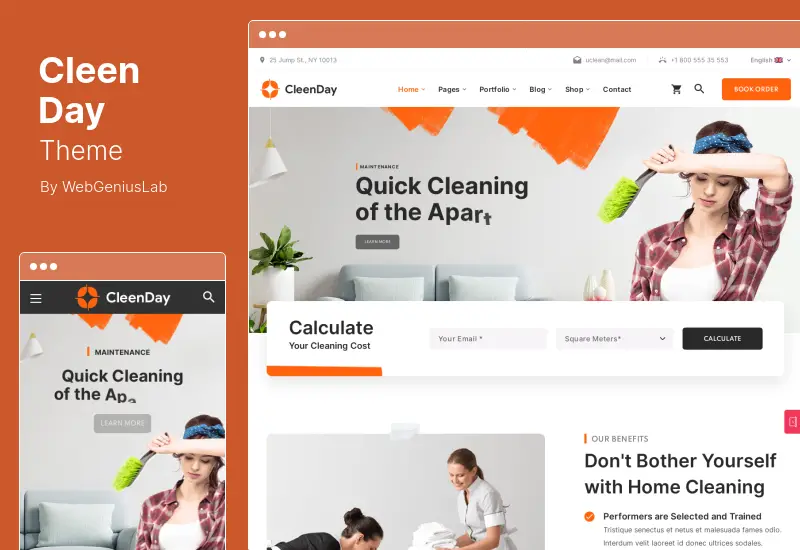 CleenDay Theme - Cleaning Company WordPress Theme
