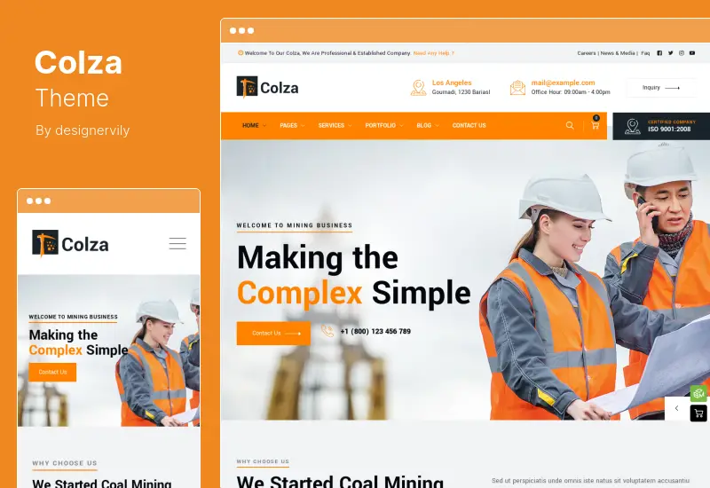 Colza Theme - Mining & Industry WordPress Theme