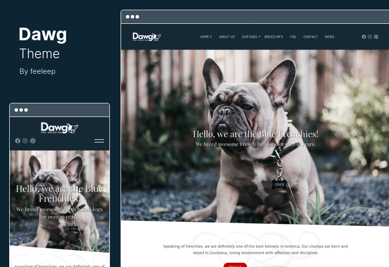 Dawg Theme - WP Dog Breeder WordPress Theme