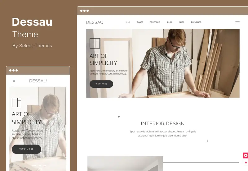 Dessau Theme - Contemporary WordPress Theme for Architects Interior Designers