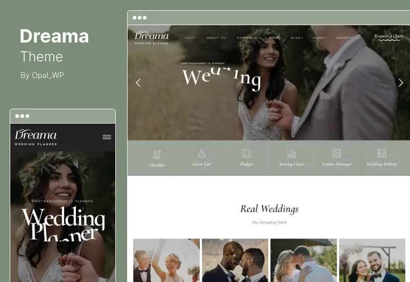 Dreama Theme - Engagement & Wedding Planner WordPress Theme