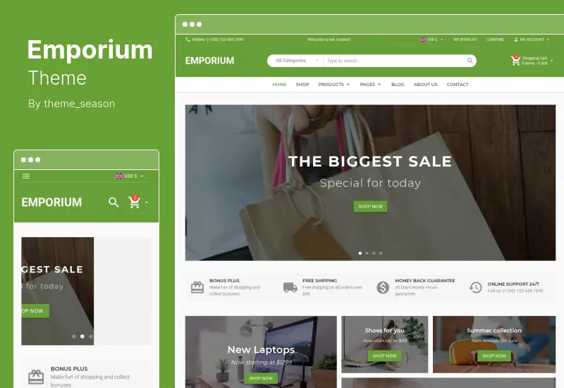 Emporium Theme - Material Design eCommerce WordPress Theme