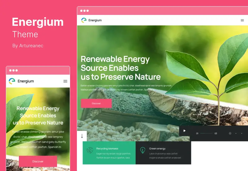 Energium Theme - Alternative & Renewable Energy WordPress Theme