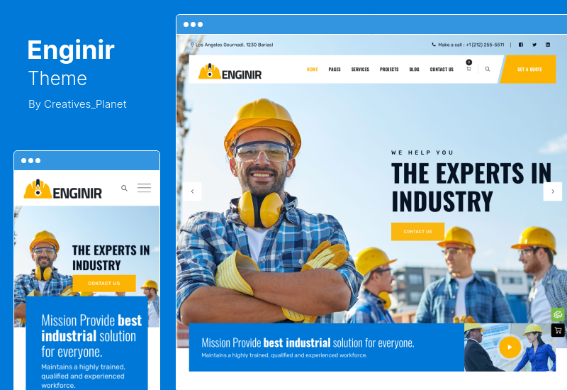 Enginir Theme - Industrial & Engineering Multipurpose WordPress Theme