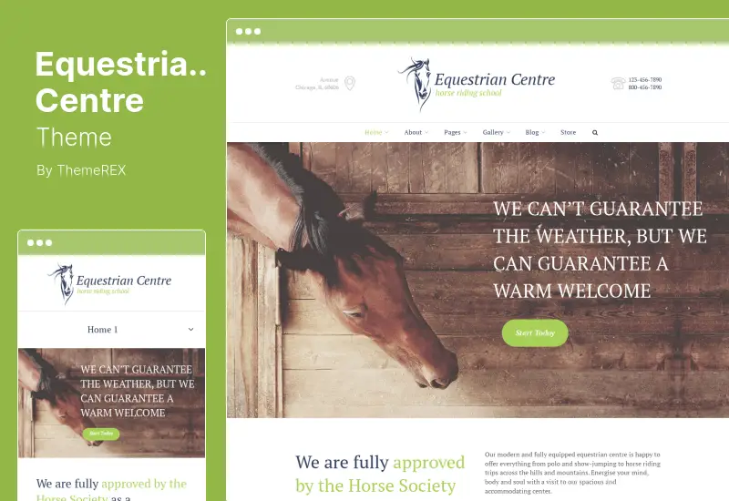 Equestrian Centre Theme - Equestrian Centre & Horse-Riding School Hippodrome WordPress Theme