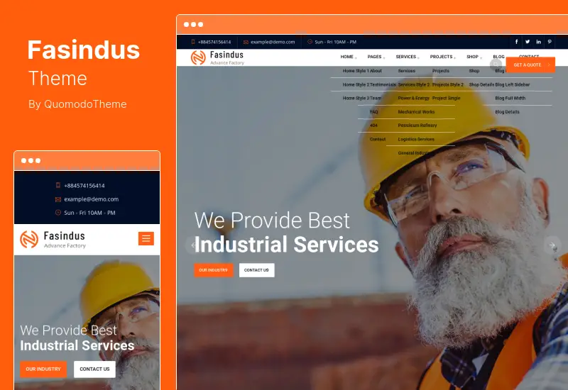 Fasindus Theme - Industry & Factory WordPress Theme